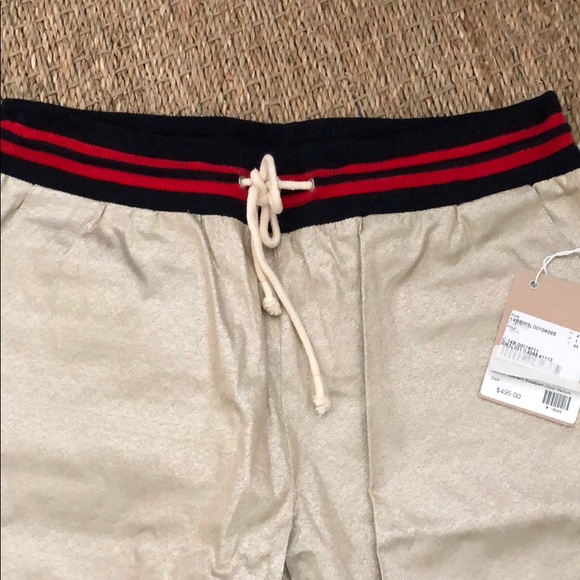 Band of Outsiders metallic gold joggers - Picture 4 of 7